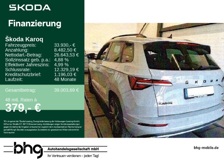 Skoda Karoq 37.271 km 33.930 &euro; Ettlingen 76275