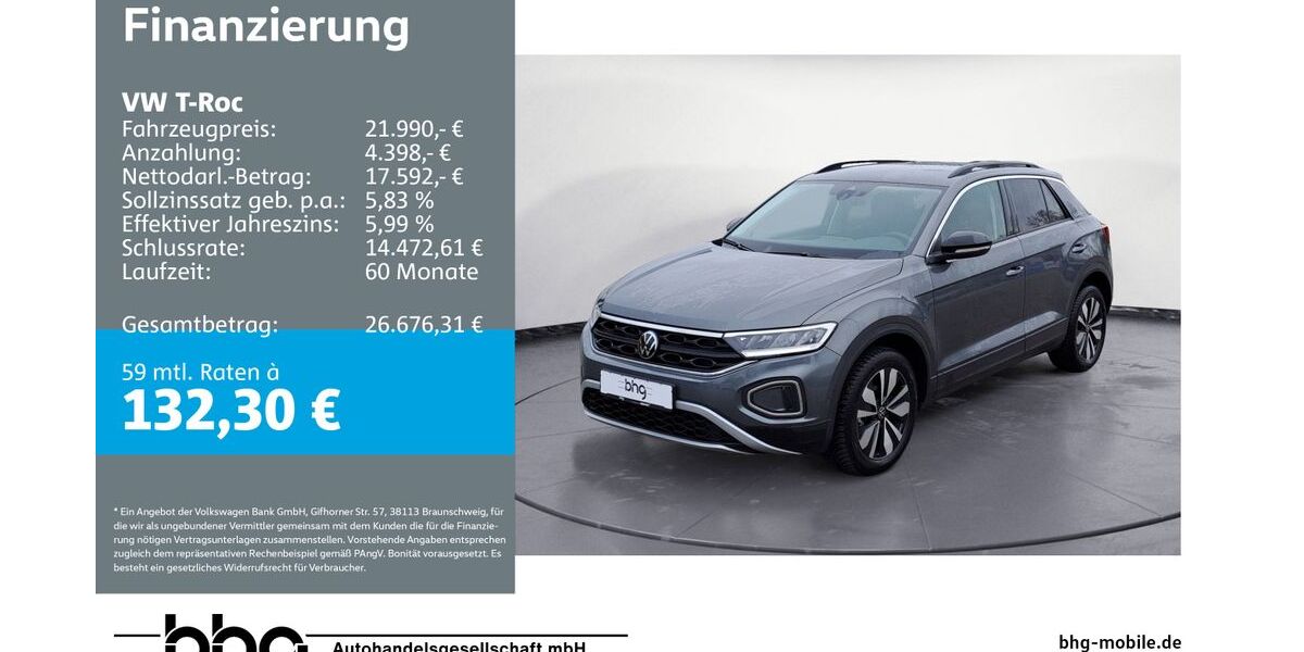 VW T-Roc 18.796 km 21.420 &euro; Durmersheim 76448