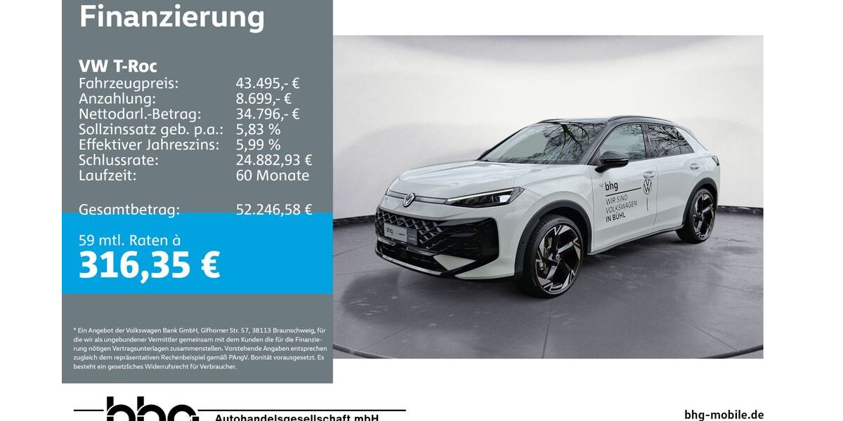VW T-Roc 4.550 km 43.495 &euro; Bühl 77815