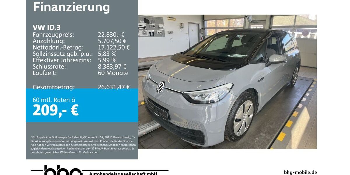 VW ID.3 22.699 km 22.830 &euro; Durmersheim 76448