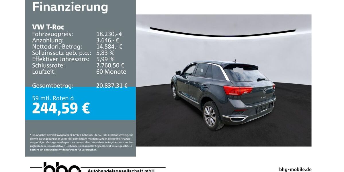 VW T-Roc 55.195 km 18.230 &euro; Ettlingen 76275