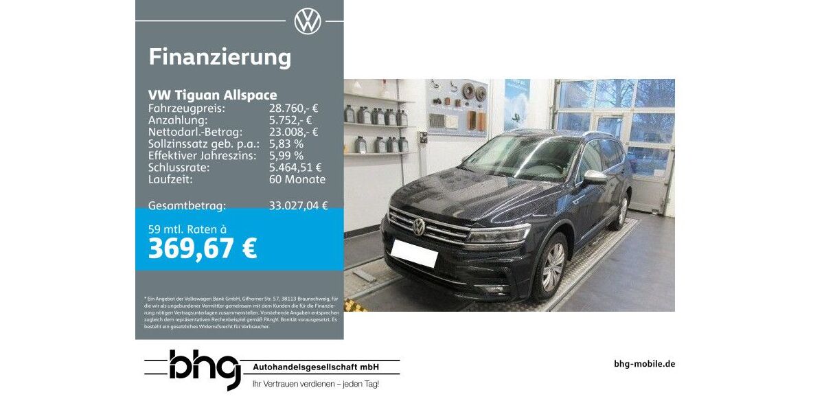VW Tiguan Allspace 91.726 km 28.760 &euro; Bühl 77815