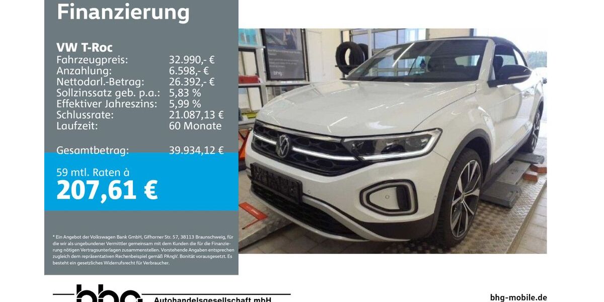 VW T-Roc 14.359 km 32.990 &euro; Durmersheim 76448