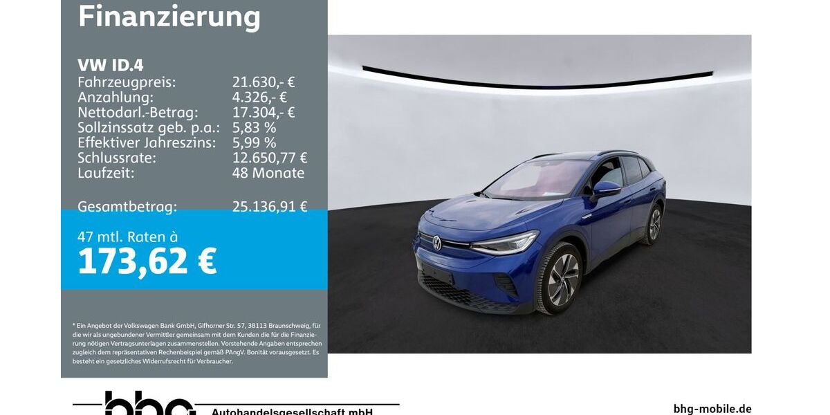 VW ID.4 37.996 km 21.630 &euro; Durmersheim 76448